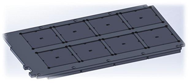 jsc2021e009431 (3/2/2021) --- Materials International Space Station Experiment-14-NASA (MISSE-14-NASA) continues a series of tests by NASA Glenn Research Center on how the harsh environment of space affects the performance and durability of various materials. A CAD drawing of the MISSE panel that will be deployed outside the ISS.  Image courtesy of Alpha Space.