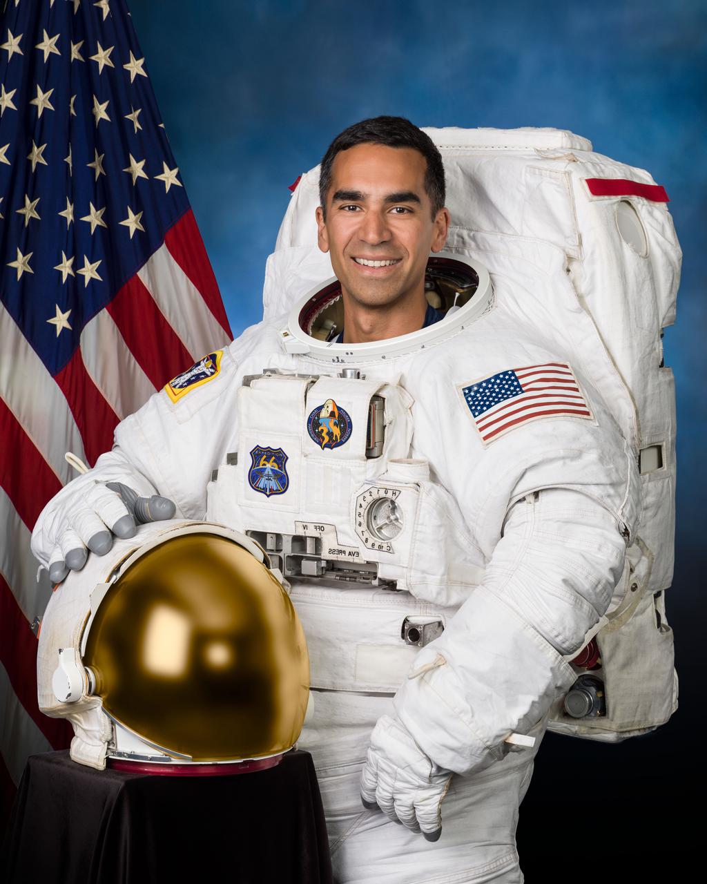 jsc2021e013795_alt (April 20, 2021) --- NASA astronaut Raja Chari poses for an official portrait.
