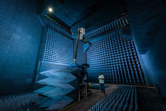 NASA image: xEMU Antenna Testing in JSC's Anechoic Chamber
