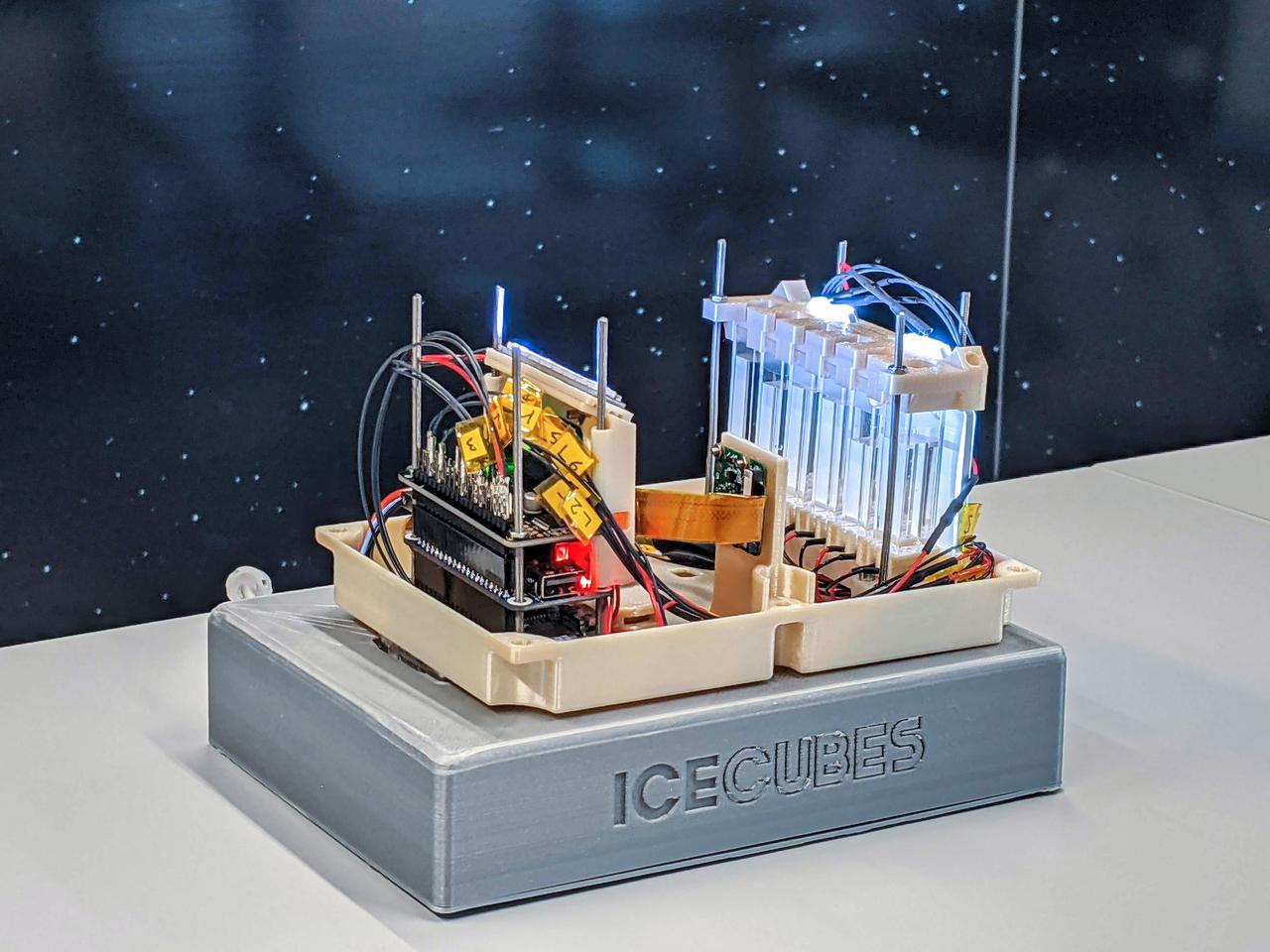 jsc2021e033555 (5/12/2021) --- A prefliight view of Ice Cubes #9 - Project Maleth. The Maltese Biocube, based on ICE Cubes platform by Space Applications Services, that will take samples to the International Space Station in a historic first for the country. The investigation studies Diabetes Mellitus Type 2 and Diabetic Foot Ulcers (DFU) using genetics and space biosciences is new and innovative research. Image credit: DOI: Ministry for Foreign and European Affairs, Malta