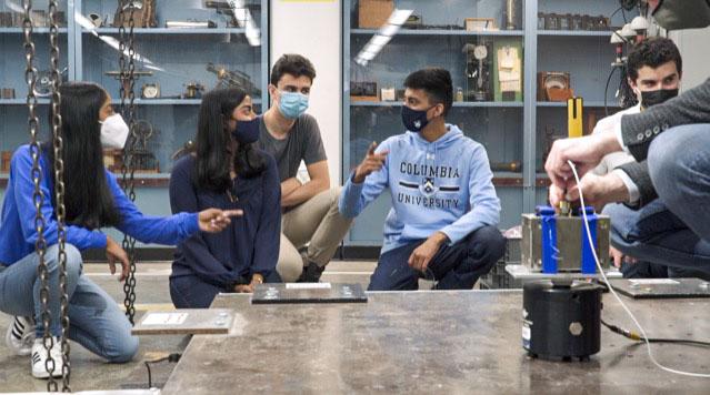 jsc2021e063277 (12/10/2021) --- Preflight imagery for the Characterizing Antibiotic Resistance in Microgravity Environments (CARMEn) experiment, part of Nanoracks Module-96. CARMEn observes how spaceflight affects the growth of a culture of two species of bacteria. Team members are pictured alongside the payload at Carleton Laboratory, where the payload’s structural integrity is tested. From left to right: Kalpana Ganeshan, Swati Ravi, Juan Zuniga, Gaurav Kulkarni, Alfonso Ussia.