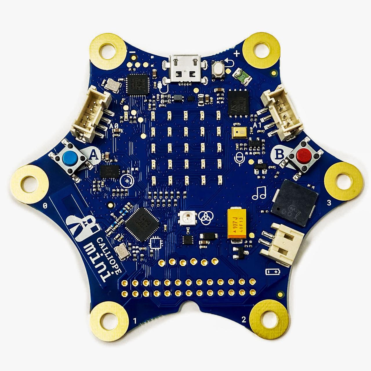 jsc2021e064348 (12/10/2021) --- The Standard Calliope mini Computer which is in a Modified Version the Heart and Brain of the CalliopEO Hardware. CalliopEO (Calliope Mini in Space) is a project of Ruhr-Universität Bochum, Calliope gGmbH, and the German Space Agency at DLR to promote software programming skills among German school children.  Image courtesy of Calliope gGmbH