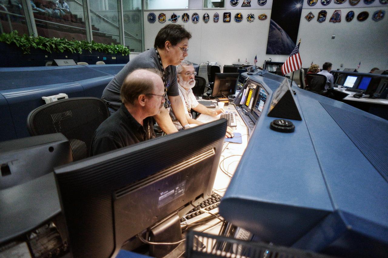 Orion teams complete a connectivity test in preparation for Exploration Flight Test-1 (EFT-1) in the Mission Control Center at Johnson Space Center in Houston on Jan. 30, 2011. Part of Batch image transfer from Flickr.