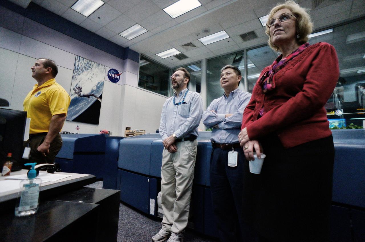 Orion teams complete a connectivity test in preparation for Exploration Flight Test-1 (EFT-1) in the Mission Control Center at Johnson Space Center in Houston on Jan. 30, 2011. Part of Batch image transfer from Flickr.