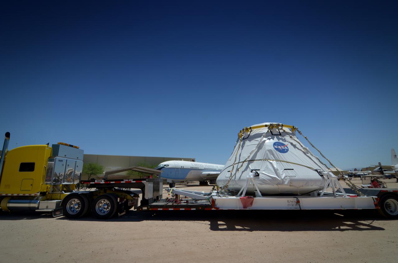 Travelers take a photo with the Orion crew module flown on NASA’s Pad Abort-1 (PA-1) flight test on the road on June 15, 2011. Part of Batch image transfer from Flickr.