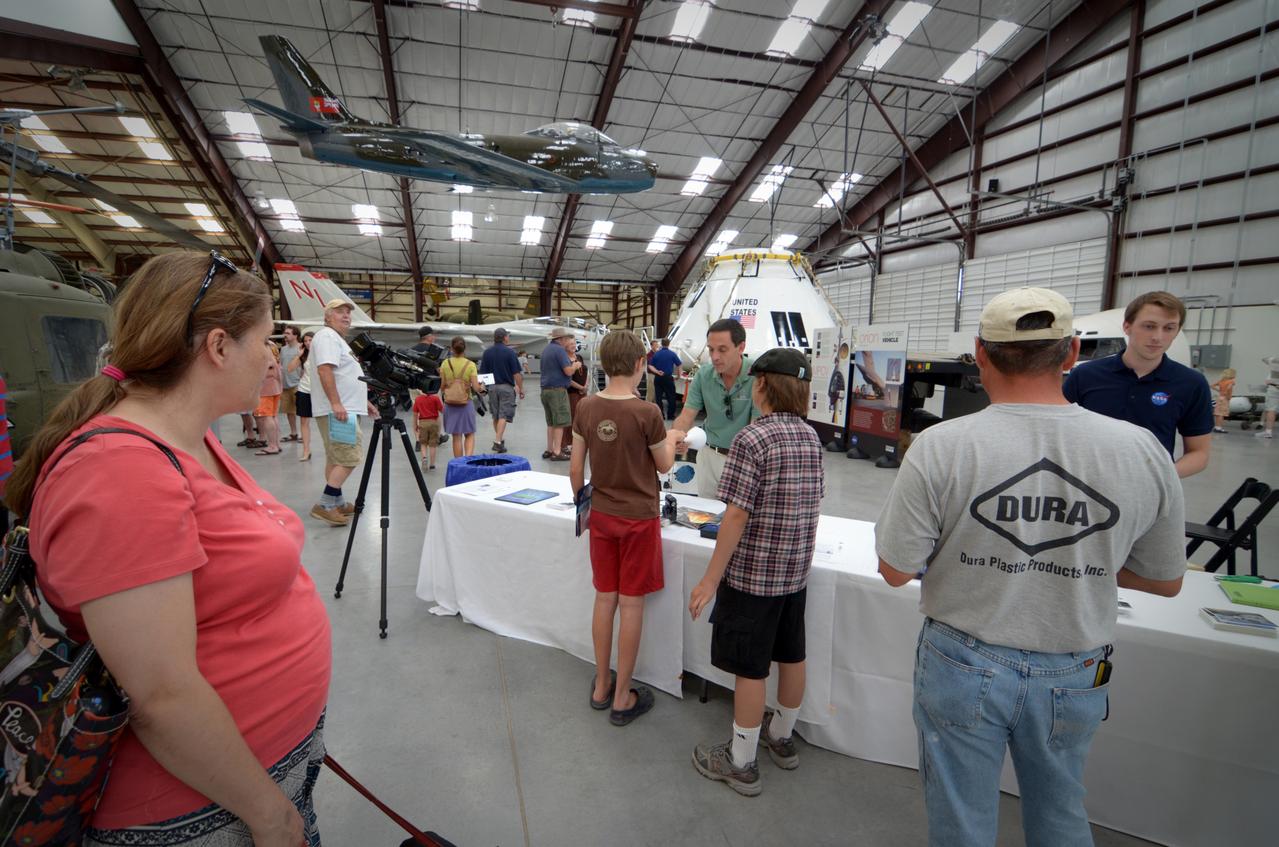 The Orion crew module flown on NASA’s Pad Abort-1 (PA-1) flight test is shown on display during an event at the Pima Air and Space Museum in Tucson, Arizona, on June 16, 2011. Part of Batch image transfer from Flickr.