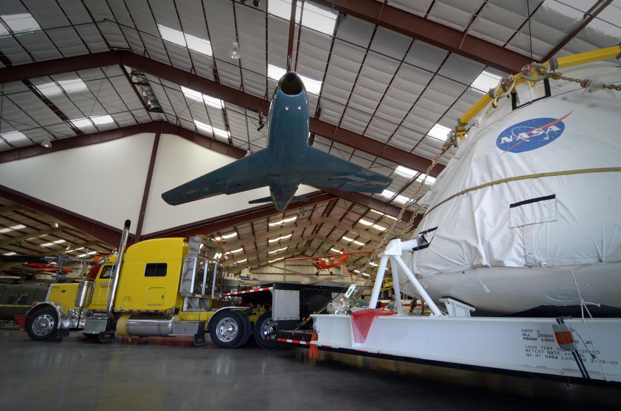 The Orion crew module flown on NASA’s Pad Abort-1 (PA-1) flight test is shown on display during an event at the Pima Air and Space Museum in Tucson, Arizona, on June 16, 2011. Part of Batch image transfer from Flickr.