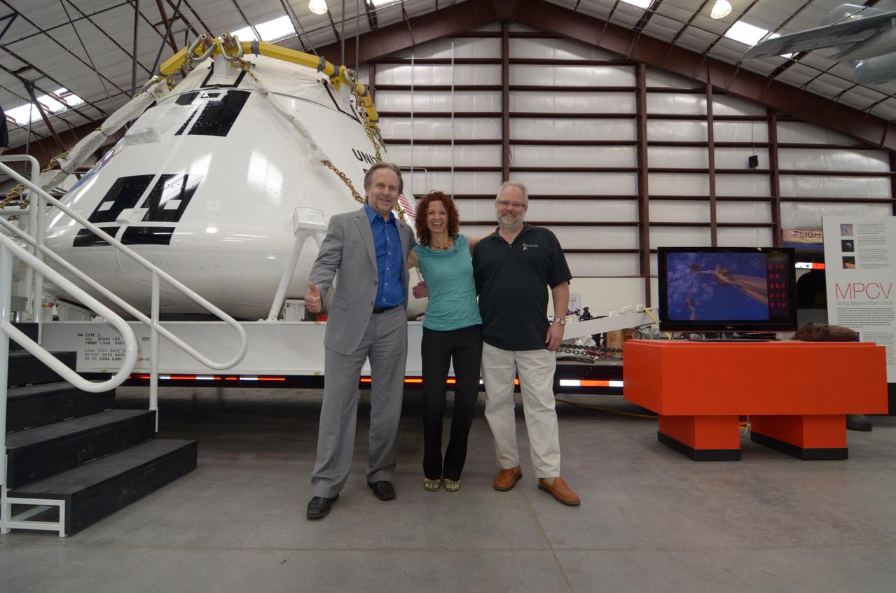 The Orion crew module flown on NASA’s Pad Abort-1 (PA-1) flight test is shown on display and NASA Astronaut Nicholas Patrick speaks at an event at the Pima Air and Space Museum in Tucson, Arizona, on June 16, 2011.   Part of Batch image transfer from Flickr.