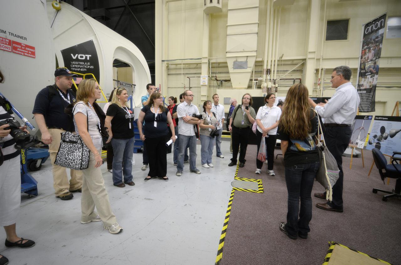 Paul Marshall from the Orion program office speaks to NASA Tweetup participants in Building 9 at the Johnson Space Center in Houston on July 19, 2011. Part of Batch image transfer from Flickr.