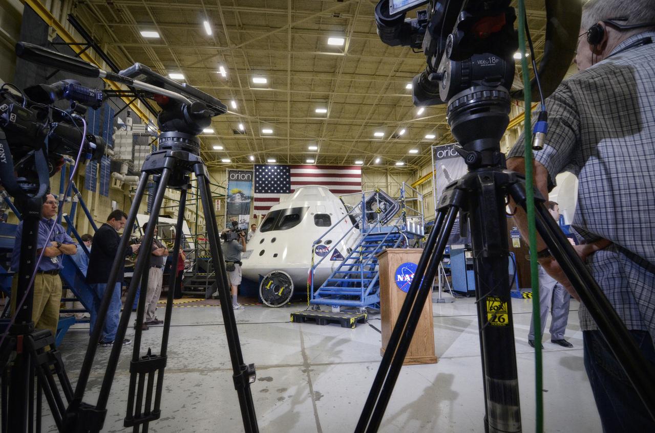 View taken during tour of the Orion mockups in Bldg. 9 at Johnson Space Center in Houston followed by a short Q&amp;A in front of the mockup on Sept. 26, 2011. . Part of Batch image transfer from Flickr. 
