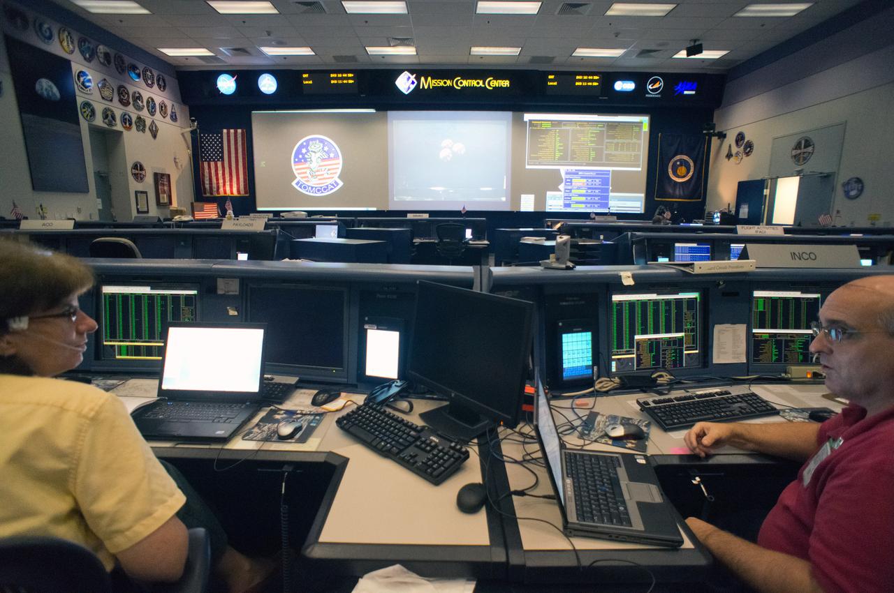 The Orion avionics team participates in a successful End to End 02 test between Mission Control Center (MCC) Houston and the Communications and Tracking Integrated Lab in Denver on Oct. 16, 2011. The team successfully flowed telemetry over RF link to the MCC, sent the first encrypted command from MCC to Orion, demonstrated full end to end video link capability, and downlinked test video file in a file transfer. Part of Batch image transfer from Flickr. 