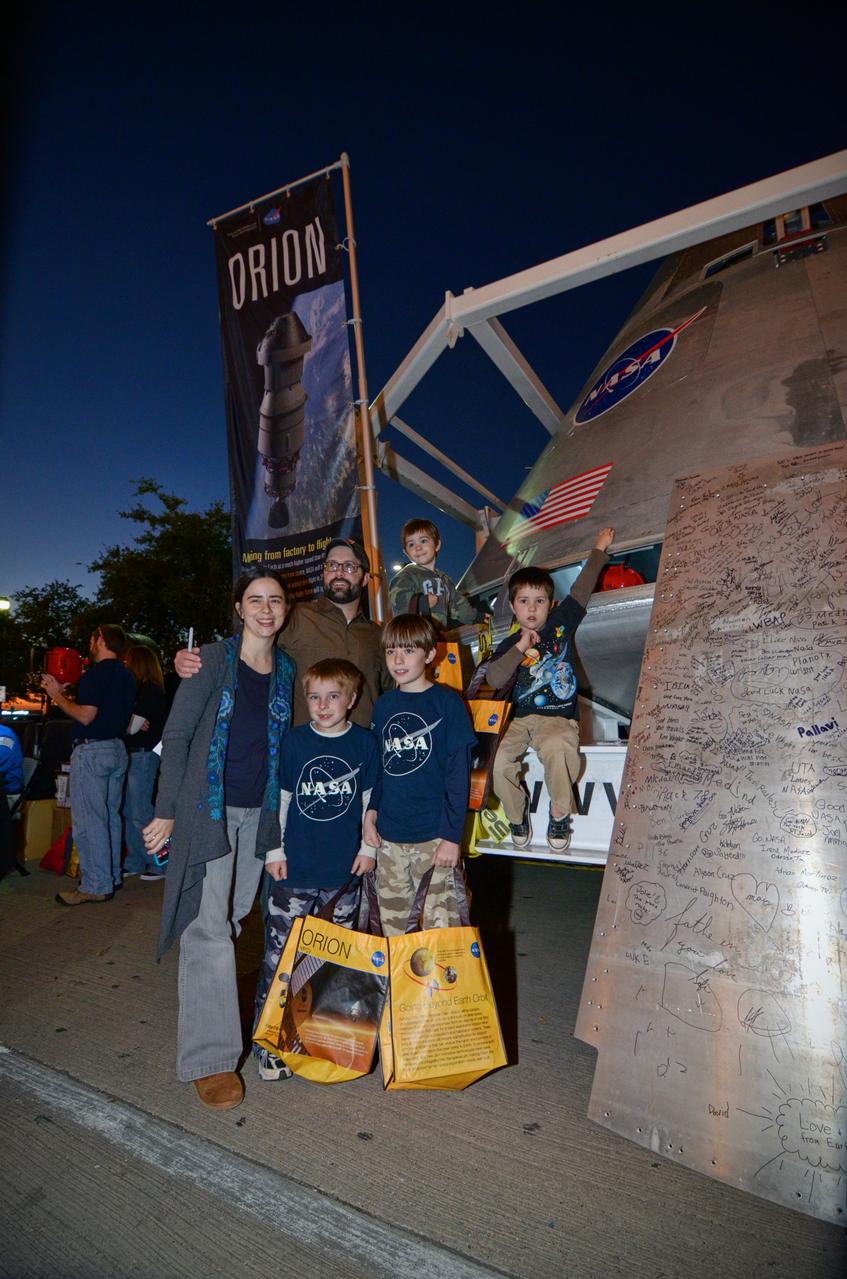 The Orion Pad Abort-1 pathfinder on display at an event outside American Airlines Center in Dallas on Jan. 27, 2012. Part of Batch image transfer from Flickr. 