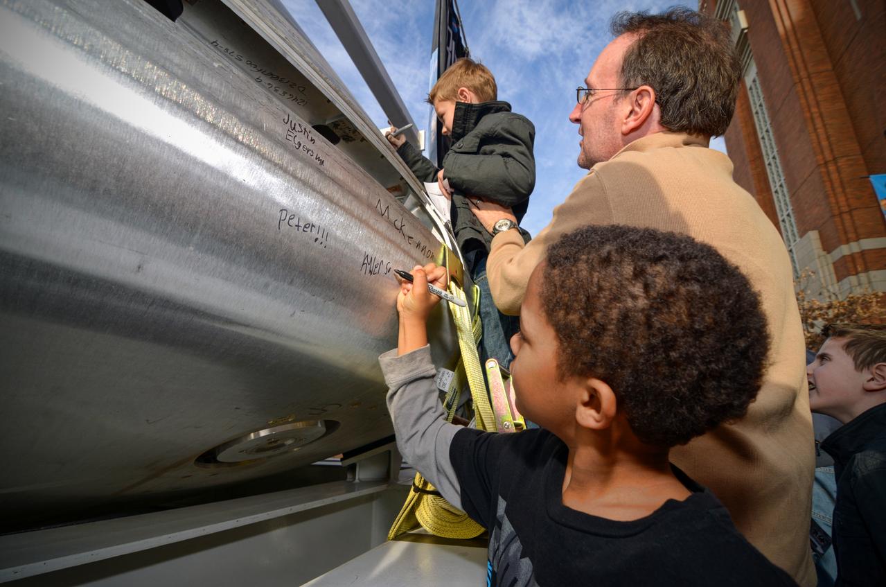 The Orion Pad Abort-1 pathfinder on display at an event outside American Airlines Center in Dallas on Jan. 27, 2012. Part of Batch image transfer from Flickr. 