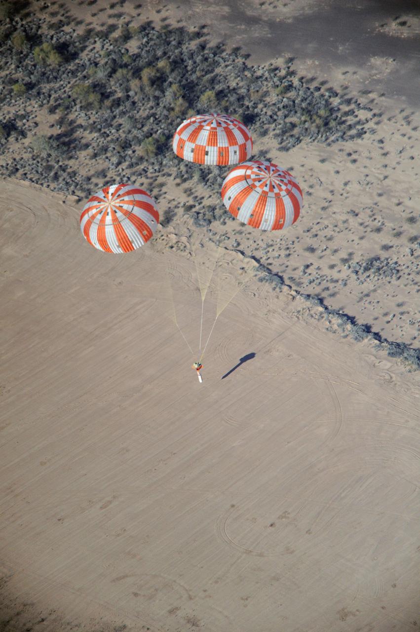 An Orion parachute development test takes place at U.S. Army Yuma Proving Ground in Yuma, Arizona, on April 17, 2012. Part of Batch image transfer from Flickr.