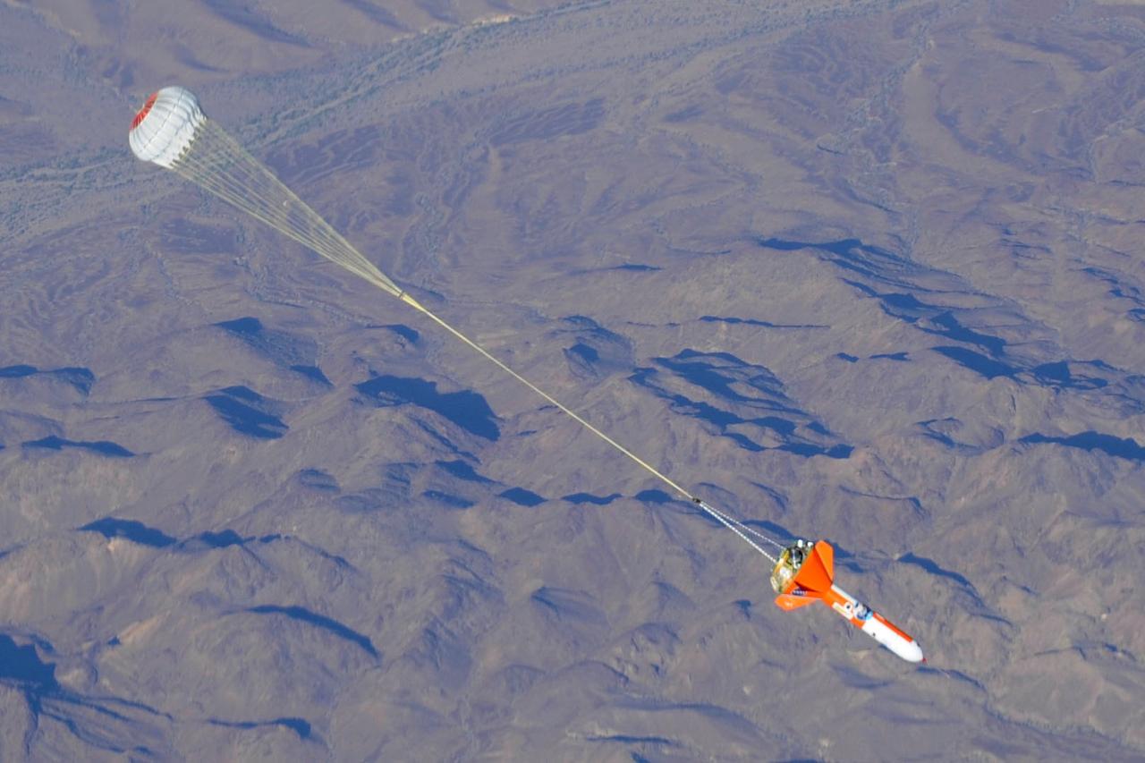 An Orion parachute development test takes place at U.S. Army Yuma Proving Ground in Yuma, Arizona, on April 17, 2012. Part of Batch image transfer from Flickr.