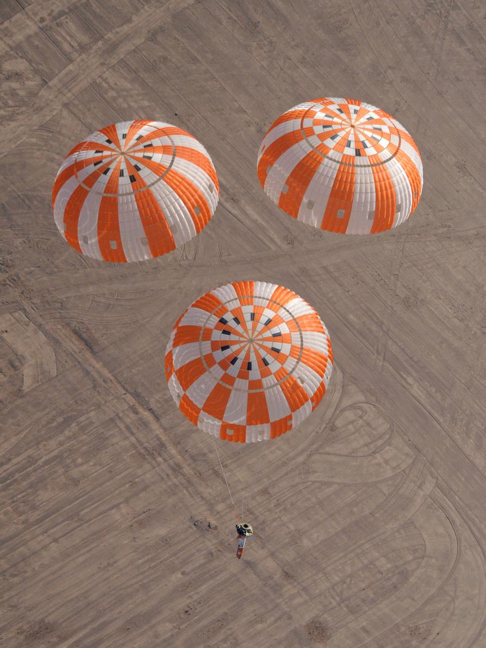 An Orion parachute development test takes place at U.S. Army Yuma Proving Ground in Yuma, Arizona, on April 17, 2012. Part of Batch image transfer from Flickr.