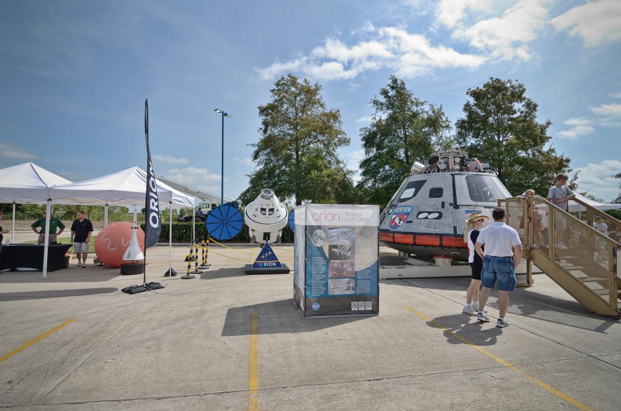 The Orion mockup used for the Post-landing Orion Recovery Test (PORT) is shown on display at event at Space Center Houston on June 1, 2012. Part of Batch image transfer from Flickr. 