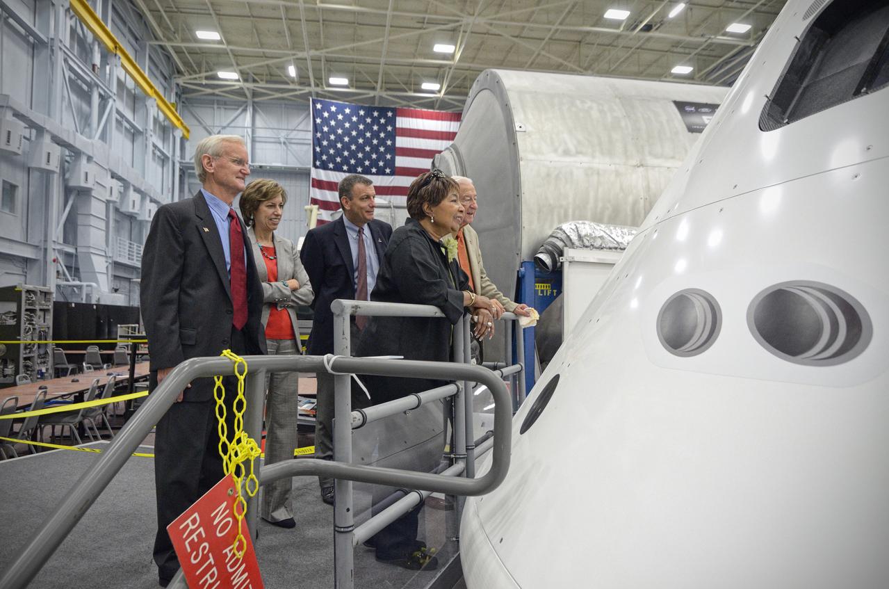 State congressional delegations visit the Orion mockup in the Space Vehicle Mockup Facility in Building 9 of Johnson Space Center in Houston on June 22, 2012. Part of Batch image transfer from Flickr. 