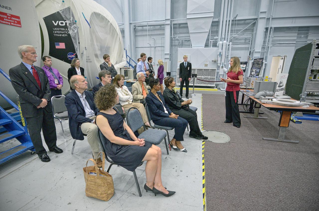 State congressional delegations visit the Orion mockup in the Space Vehicle Mockup Facility in Building 9 of Johnson Space Center in Houston on June 22, 2012. Part of Batch image transfer from Flickr. 
