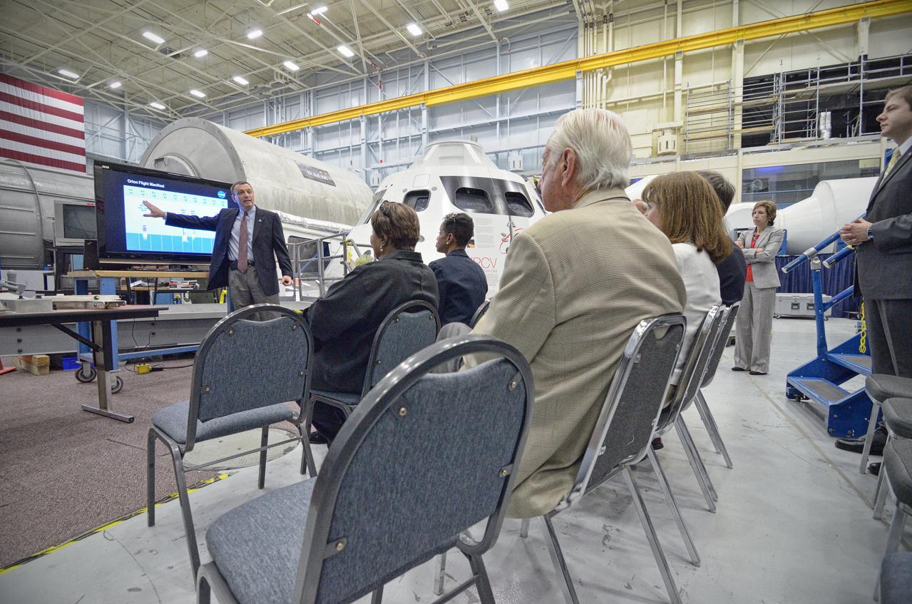 State congressional delegations visit the Orion mockup in the Space Vehicle Mockup Facility in Building 9 of Johnson Space Center in Houston on June 22, 2012. Part of Batch image transfer from Flickr. 