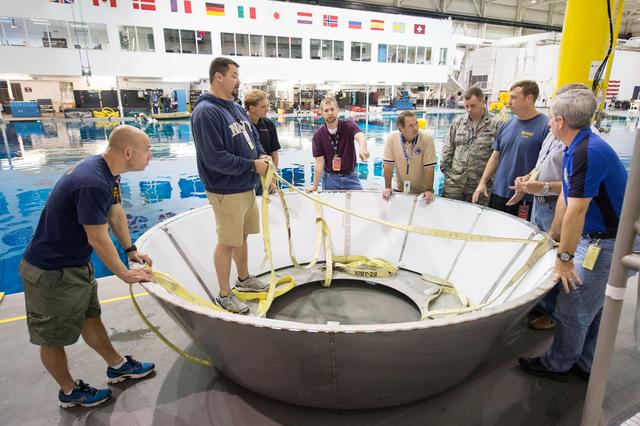 NASA image: Recovery Testing at the Neutral Buoyancy Lab