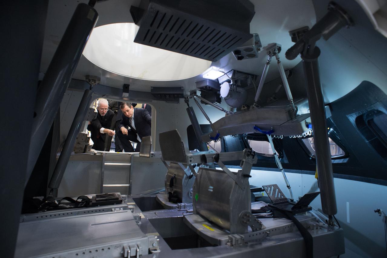 U.S. Senator for Texas Ted Cruz visits Orion at the Johnson Space Center in Houston on Feb. 8, 2013. Orion Program Manager Mark Geyer discussed Orion progress with the Senator.  Part of Batch image transfer from Flickr.