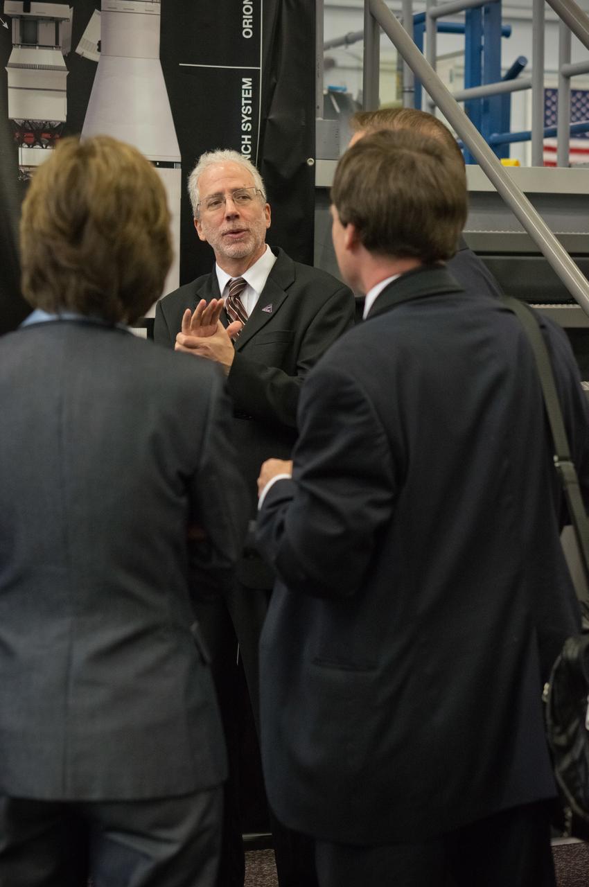 Congressman Steve Stockman, Texas 36th district, and Congressman Randy Weber, Texas 14th district, visit NASA’s Johnson Space Center in Houston on Feb. 20, 2013. Orion Program Manager Mark Geyer discussed the status and accomplishments of the Orion program.  Part of Batch image transfer from Flickr.