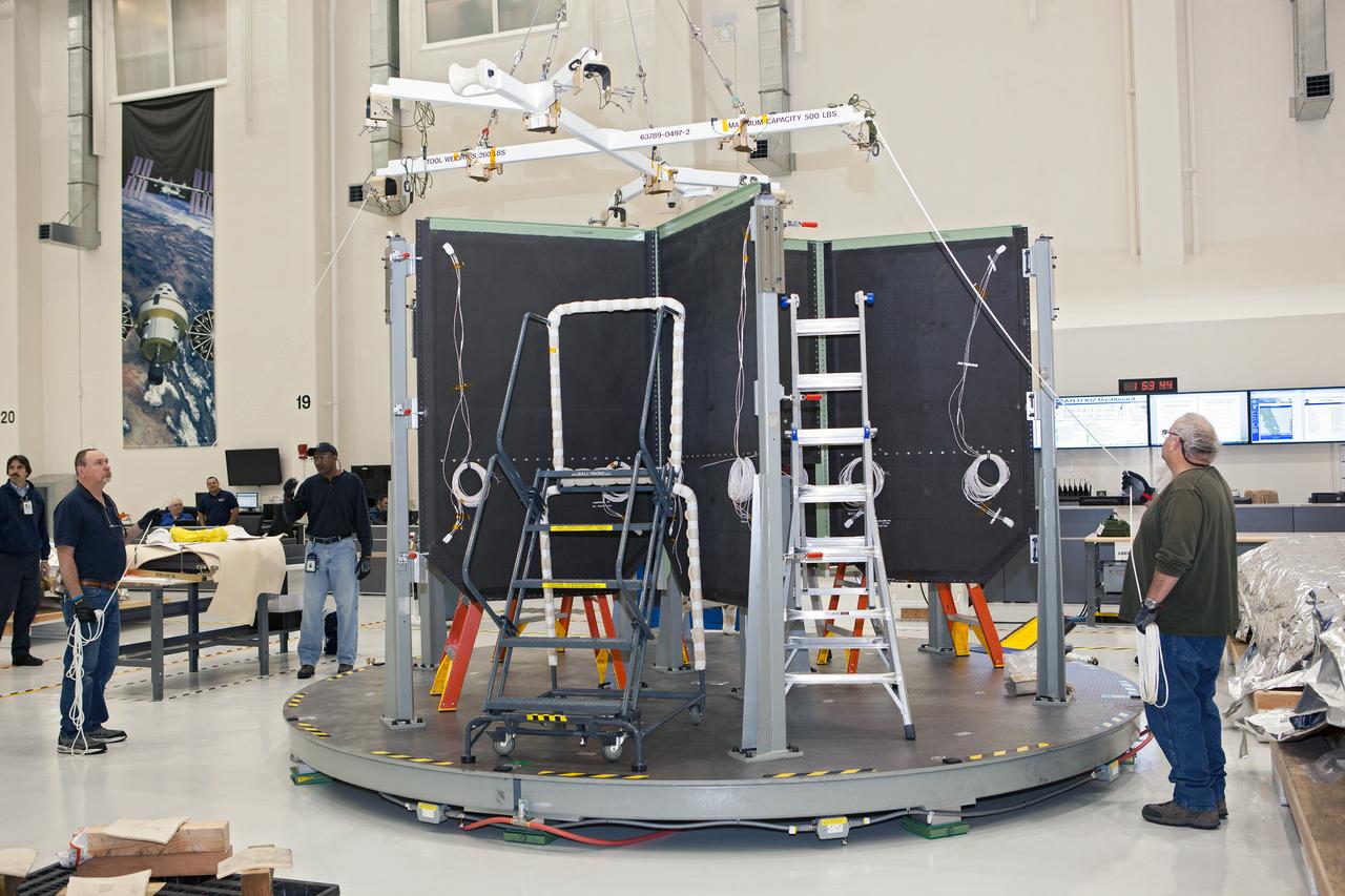 Work continues on the Exploration Flight Test-1 (EFT-1) Orion crew module in the Operations and Checkout Building (O&C) at Kennedy Space Center on March 21, 2013. Part of Batch image transfer from Flickr.