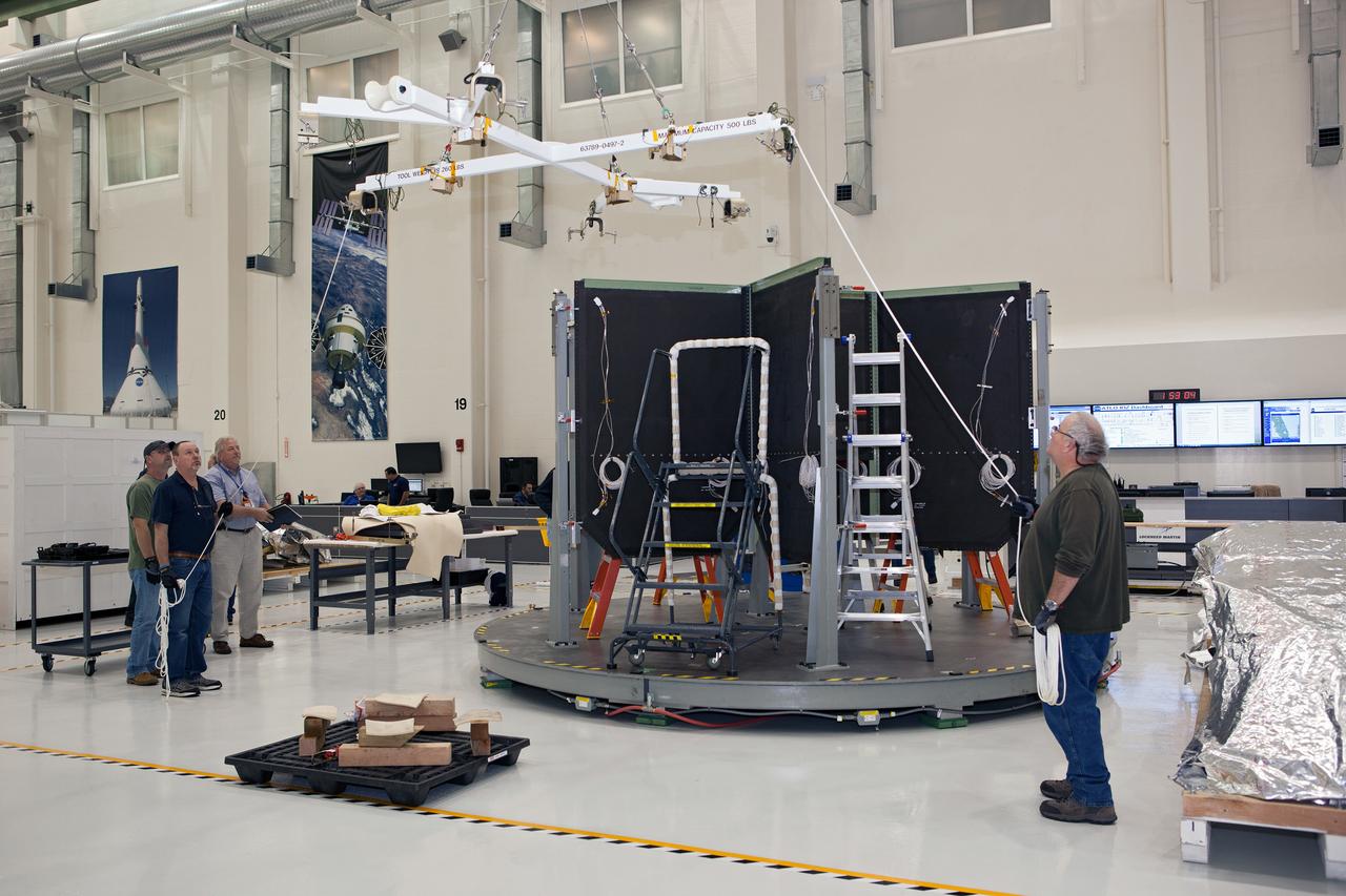 Work continues on the Exploration Flight Test-1 (EFT-1) Orion crew module in the Operations and Checkout Building (O&C) at Kennedy Space Center on March 21, 2013. Part of Batch image transfer from Flickr.