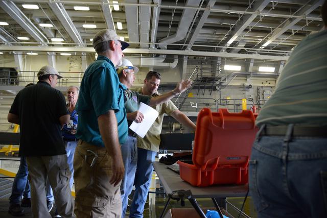 NASA image: Orion stationary recovery test at Norfolk Naval Base in Virginia