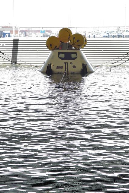 NASA image: Orion stationary recovery test at Norfolk Naval Base in Virginia