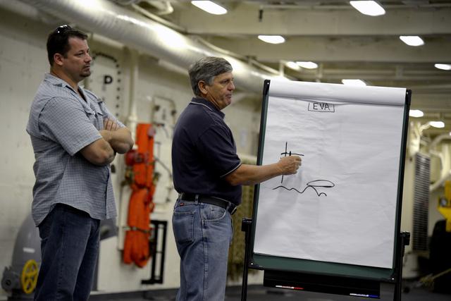 NASA image: Orion stationary recovery test at Norfolk Naval Base in Virginia