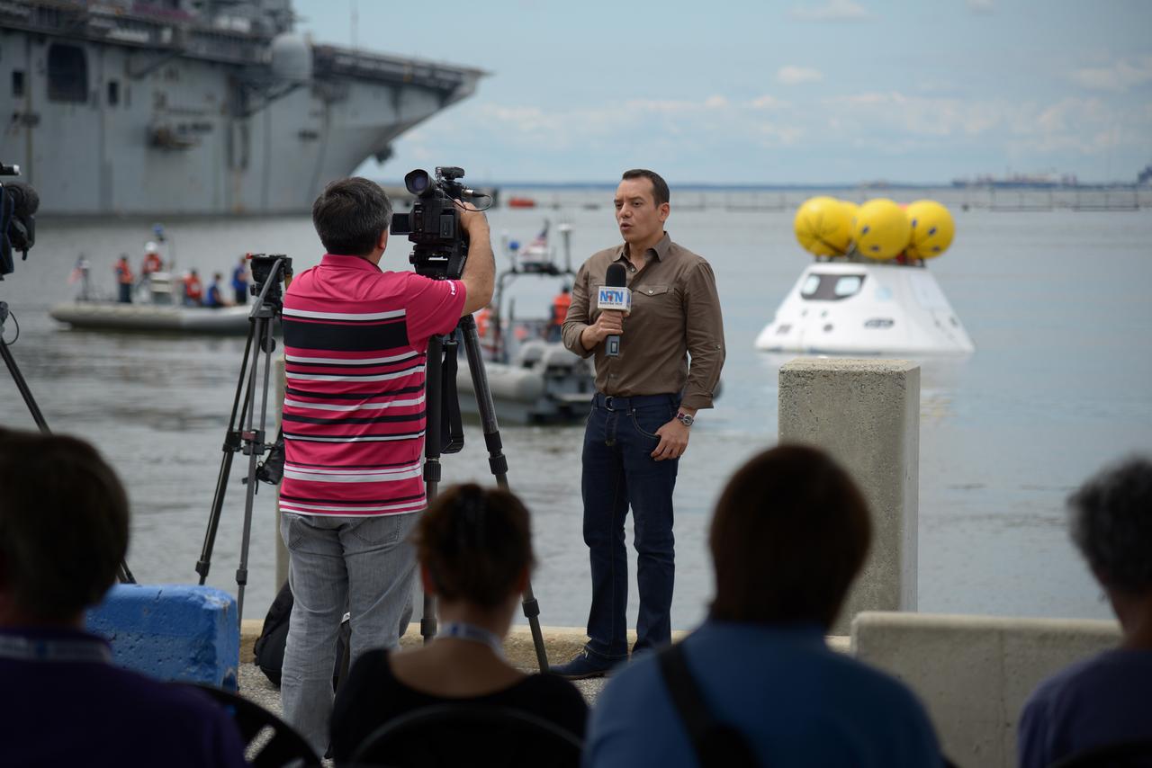 Media and NASA Social participants view Orion recovery operations and tour the USS Arlington at the Norfolk Naval base in Virginia on Aug. 15, 2013. Part of Batch image transfer from Flickr.