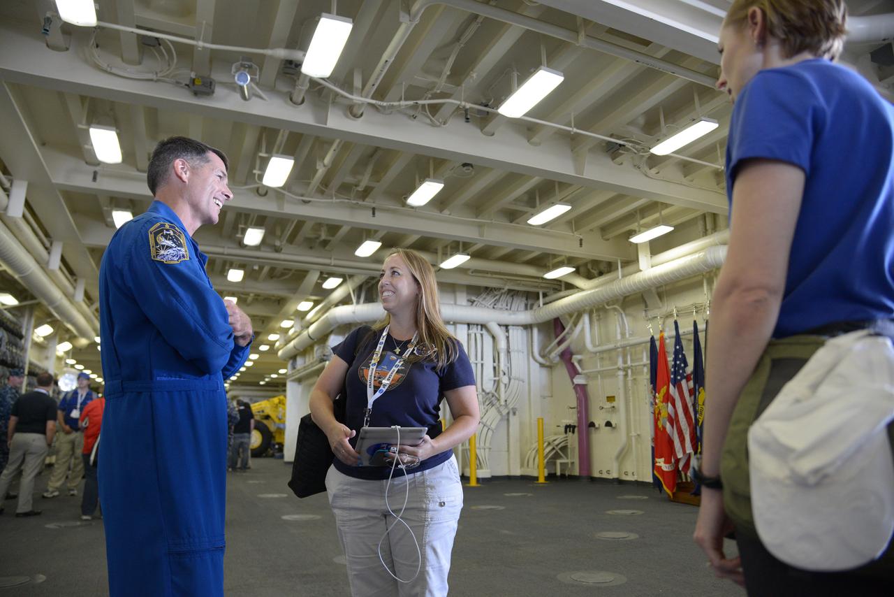 Media and NASA Social participants view Orion recovery operations and tour the USS Arlington at the Norfolk Naval base in Virginia on Aug. 15, 2013. Part of Batch image transfer from Flickr.