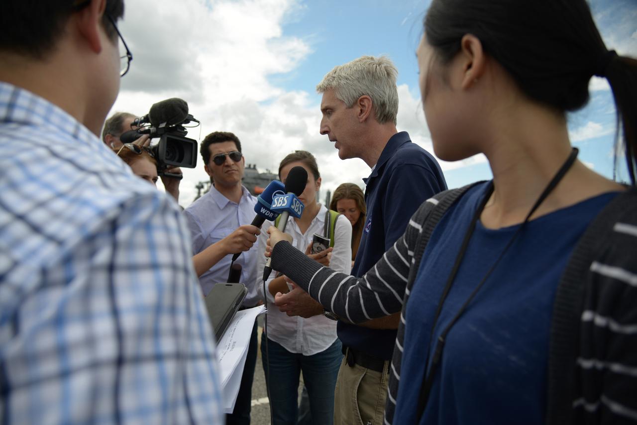 Media and NASA Social participants view Orion recovery operations and tour the USS Arlington at the Norfolk Naval base in Virginia on Aug. 15, 2013. Part of Batch image transfer from Flickr.