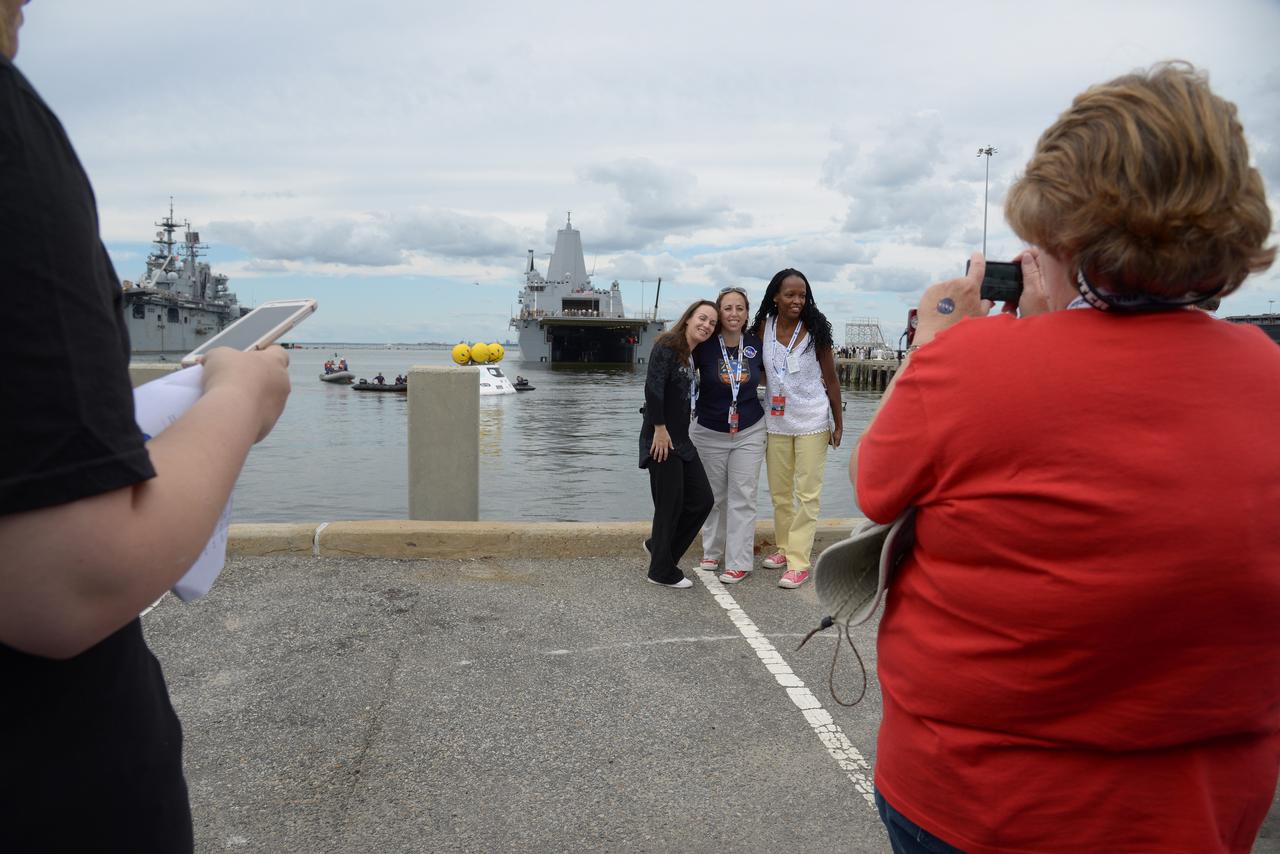 Media and NASA Social participants view Orion recovery operations and tour the USS Arlington at the Norfolk Naval base in Virginia on Aug. 15, 2013. Part of Batch image transfer from Flickr.
