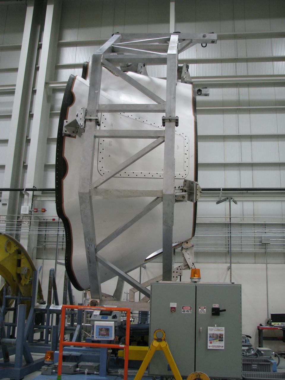 The Delta IV Heavy launch vehicle used to launch Orion on Exploration Flight Test-1 (EFT-1) is assembled at the United Launch Alliance facility in Decatur, AL on Dec. 11, 2013. Part of Batch image transfer from Flickr.