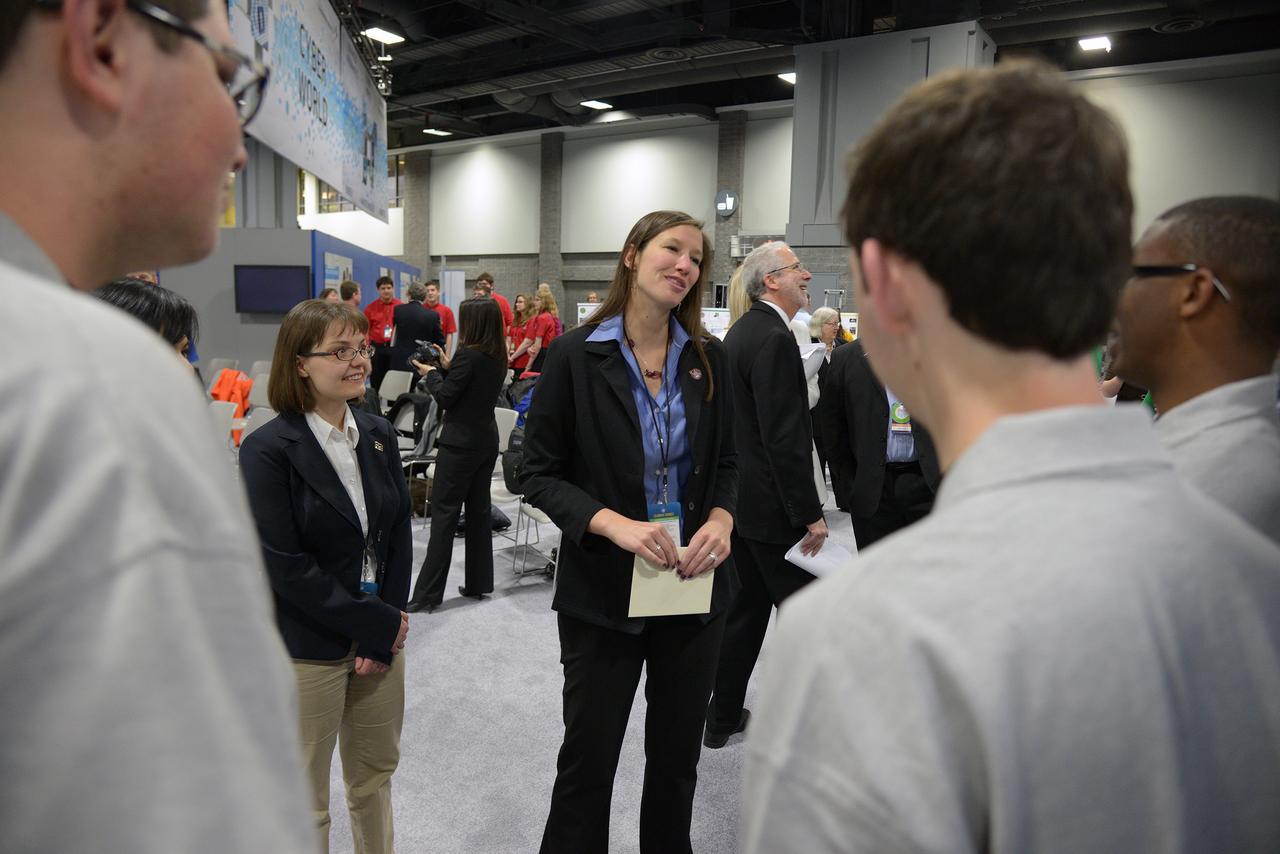 The winner of the high school portion of the Exploration Design Challenge is announced at the USA Science and Engineering Festival in Washington on April 25, 2014. Part of Batch image transfer from Flickr.