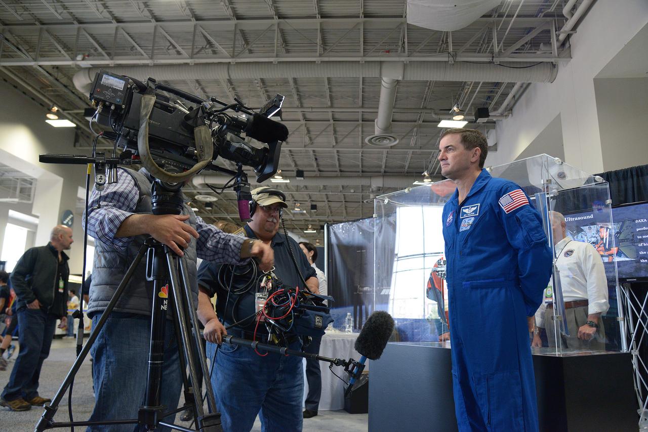 Astronaut Rex Walheim meets students at the USA Science and Engineering Festival in Washington on April 25, 2014.  Part of Batch image transfer from Flickr.