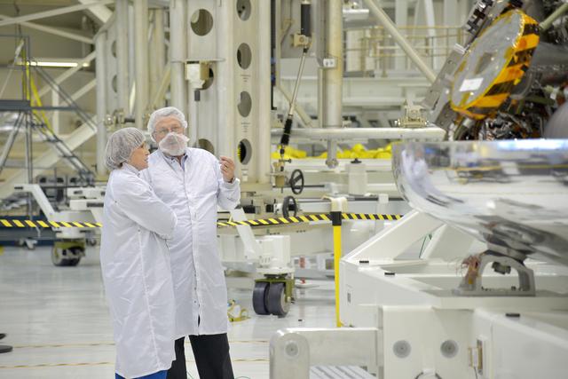 NASA image: Astronaut Anna Fisher visits Operations and Checkout building
