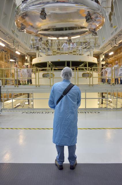 NASA image: Crew Module / Service Module mating operation