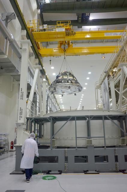 NASA image: Crew Module / Service Module mating operation