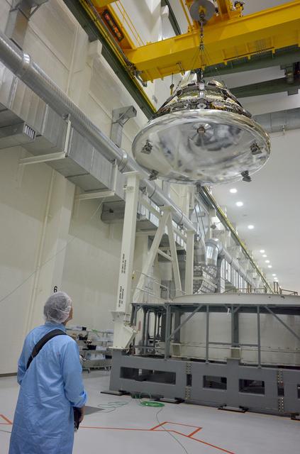 NASA image: Crew Module / Service Module mating operation