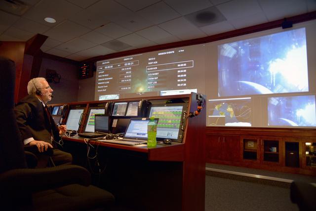 NASA image: Mark Geyer in flight control center