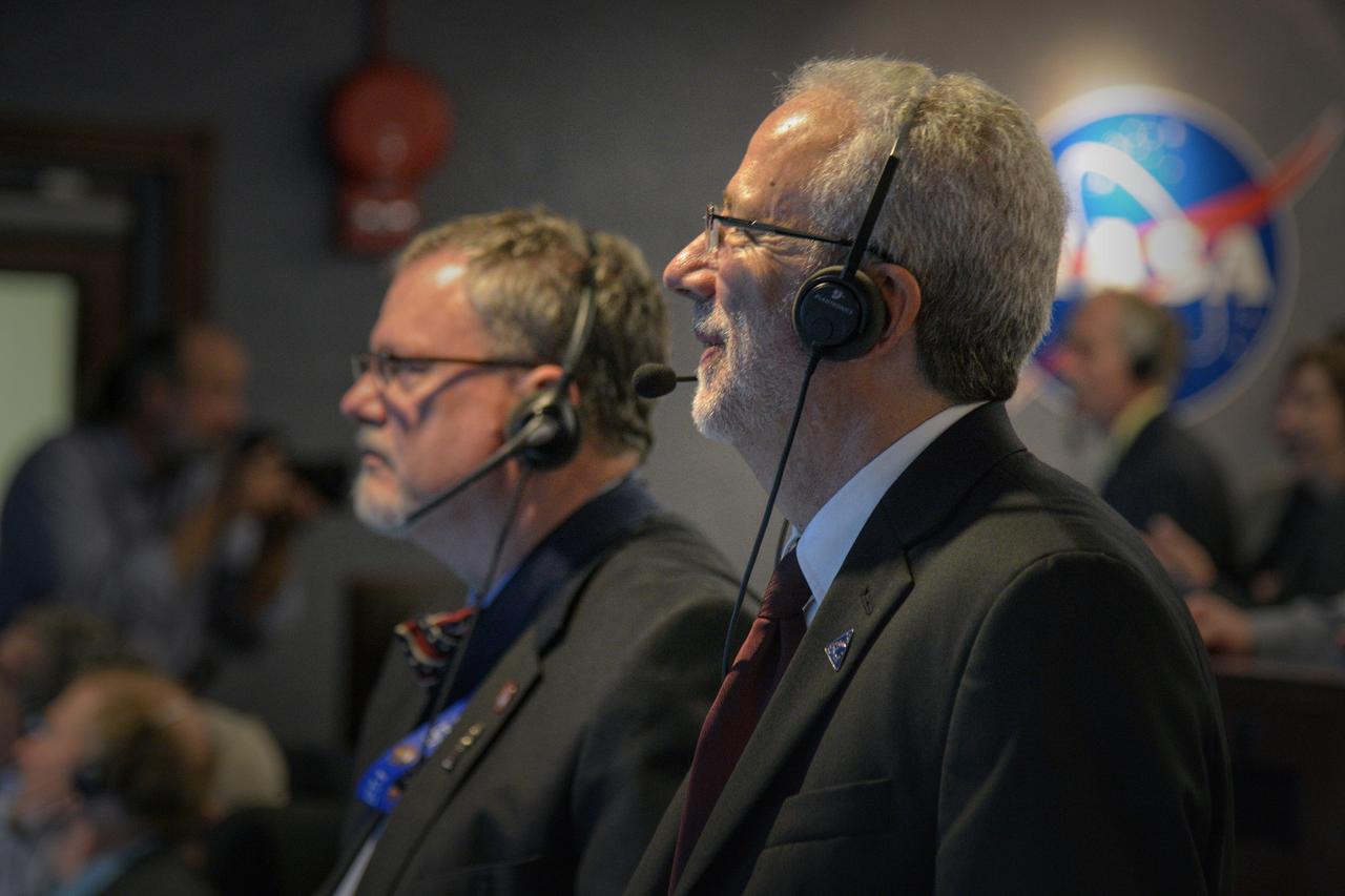 The Orion team watches the flight in Building AE at Cape Canaveral Air Force Station during Exploration Flight Test-1 (EFT-1) on Dec. 5, 2014.  Part of Batch image transfer from Flickr.