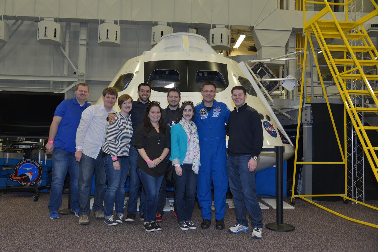 #Tweeunion social media participants talk with Orion engineer Stu McClung and astronaut Doug Wheelock about Orion's first flight in the Space Vehicle Mockup Facility in Building 9 of Johnson Space Center in Houston on Jan. 30, 2015. Part of Batch image transfer from Flickr.
