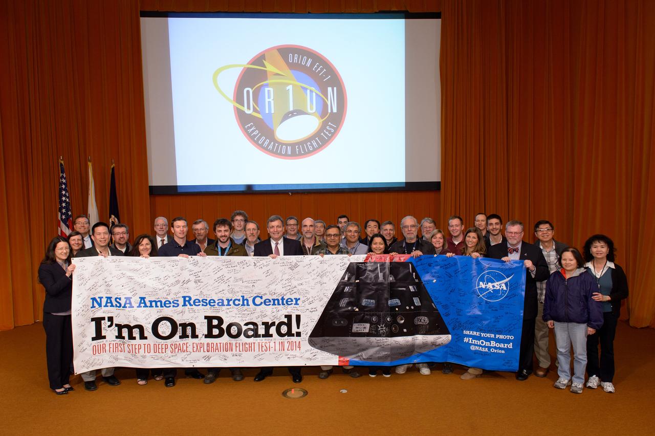 The Orion leadership visited Ames Research Center in California on March 2, 2015 to recognize the great work performed at the center in support of Orion's first flight, Exploration Flight Test-1 (EFT-1). Part of Batch image transfer from Flickr.