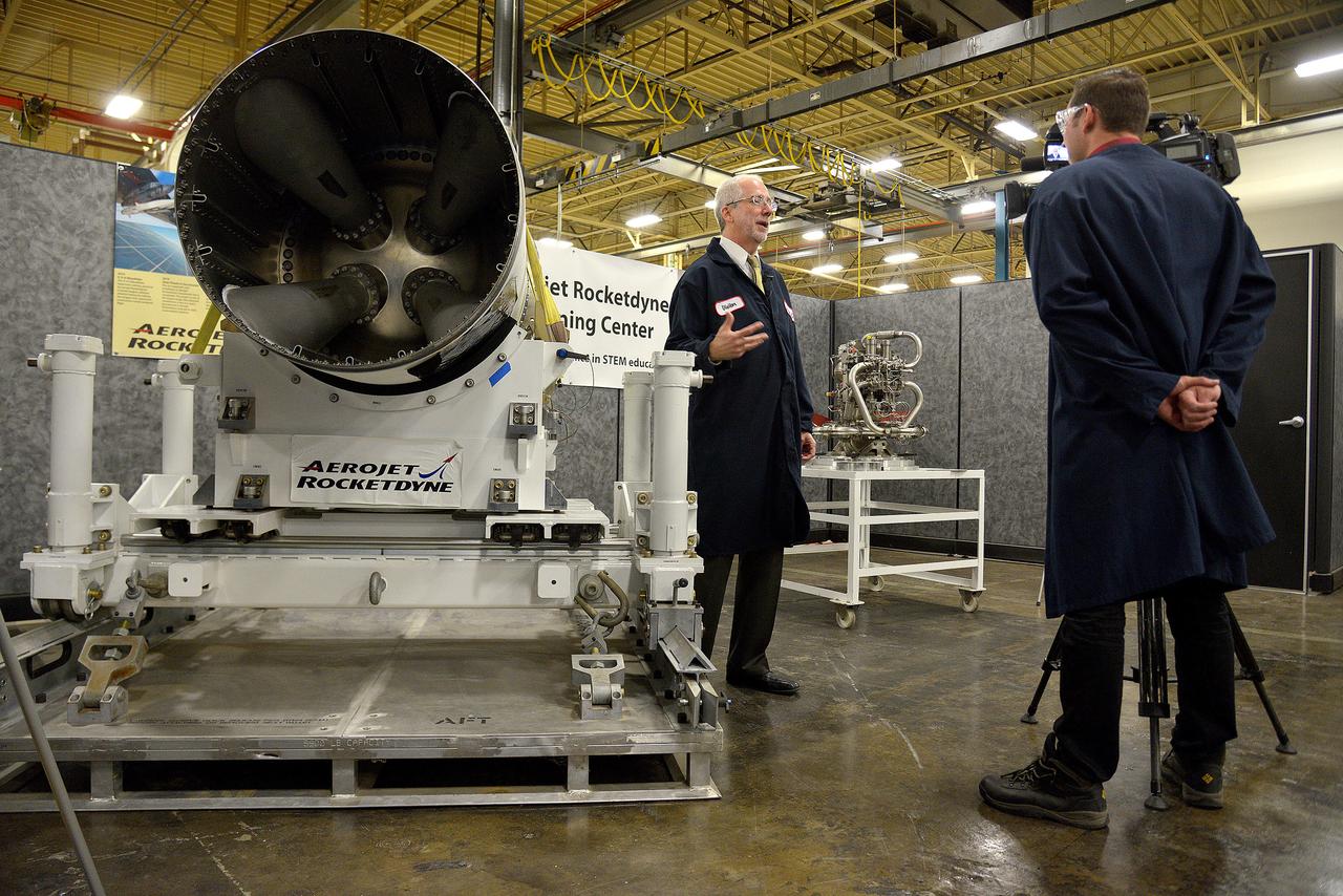 Orion leadership  (including Orion Program Manager Mark Geyer) visits Aerojet Rocketdyne in Sacramento, CA on March 3, 2015 to recognize the great work performed in support of Orion's first flight, Exploration Flight Test-1 (EFT-1). Part of Batch image transfer from Flickr.