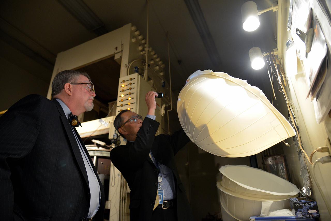 The team at Orbital ATK shows Lockheed Martin Orion Program Manager Mike Hawes the propellant tank manufacturing workshop in California on March 4, 2015. Part of Batch image transfer from Flickr.