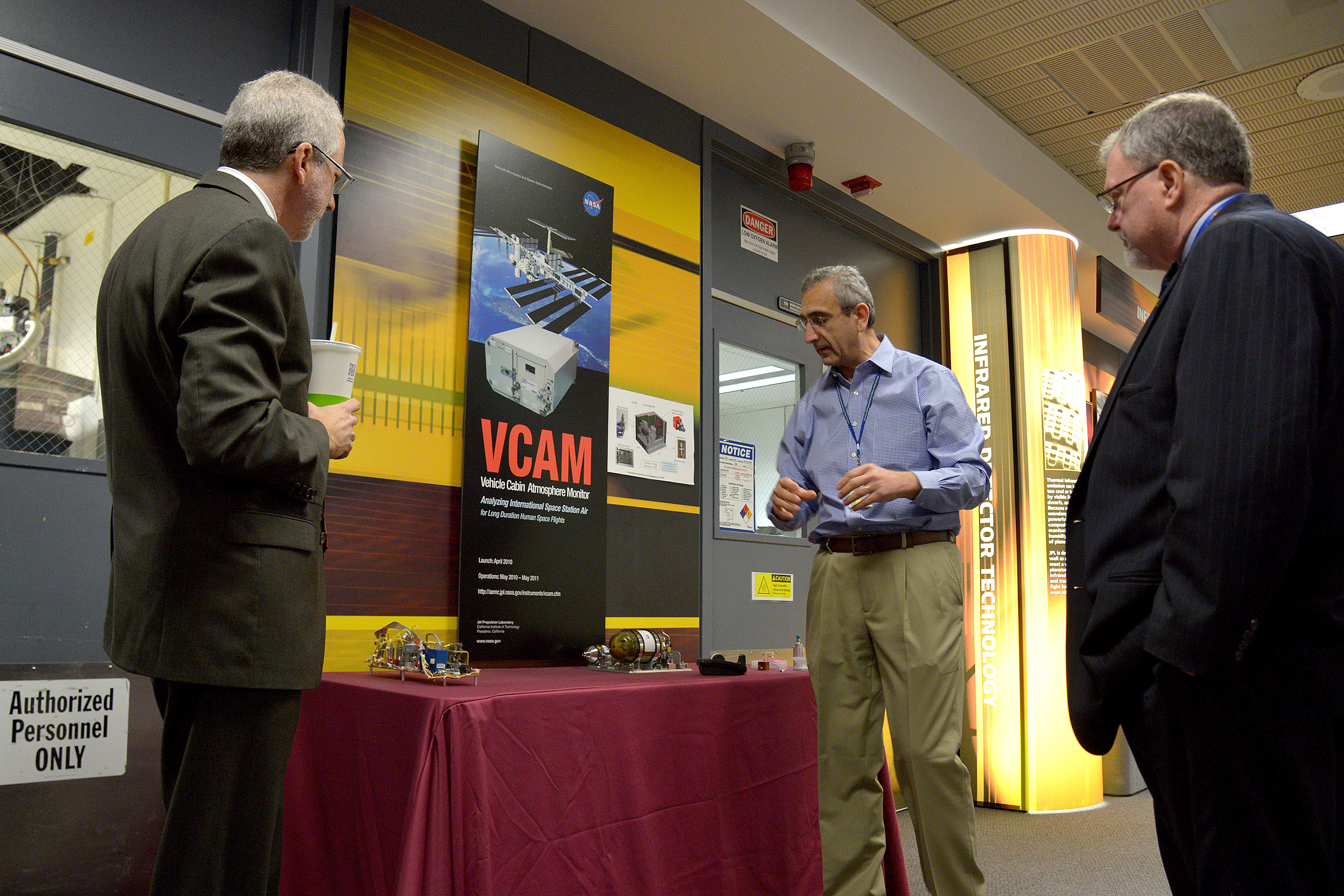 Orion leadership  (including Orion Program Manager Mark Geyer) visited the Jet Propulsion Laboratory in California on March 4, 2015 to recognize the great work performed at the center in support of Orion's first flight, Exploration Flight Test-1 (EFT-1). Part of Batch image transfer from Flickr.